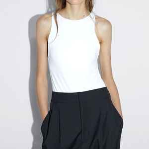 Zara White Halter Bodysuit